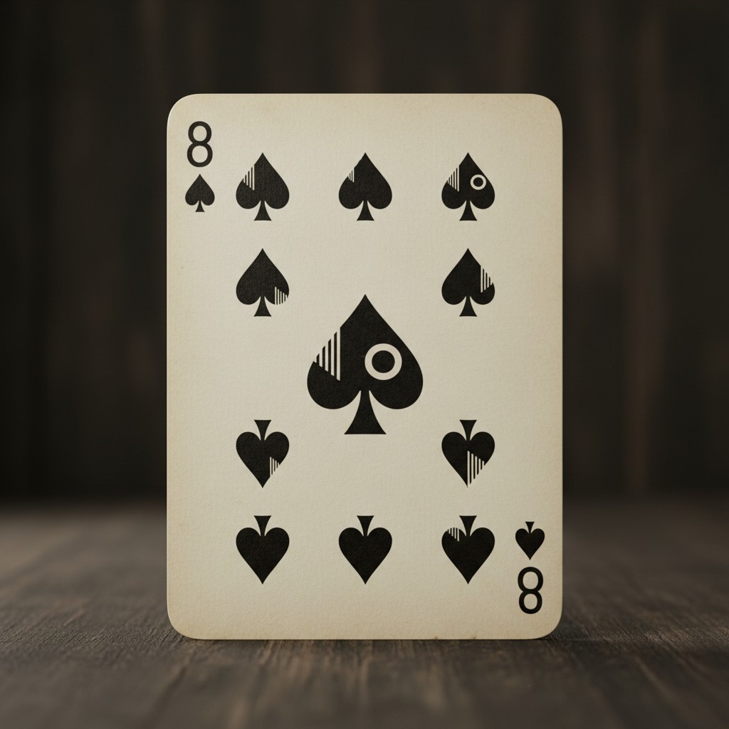 A card with the number 8 and spades.